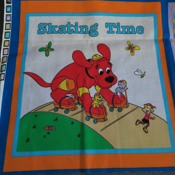 Vintage Cranston Clifford Red Dog Baby Soft Book Fabric Wall Panel Quilt To Sew - Picture 7 of 7